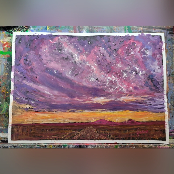 Hand Crafted Other - "Big Sky Country" ORIGINAL UNFRAMED ARTWORK CREATED BY ME! 19in X 27in